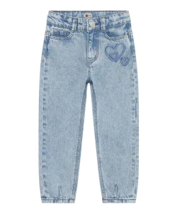 Denim Mom Fit Heart meisjes jeans blauw