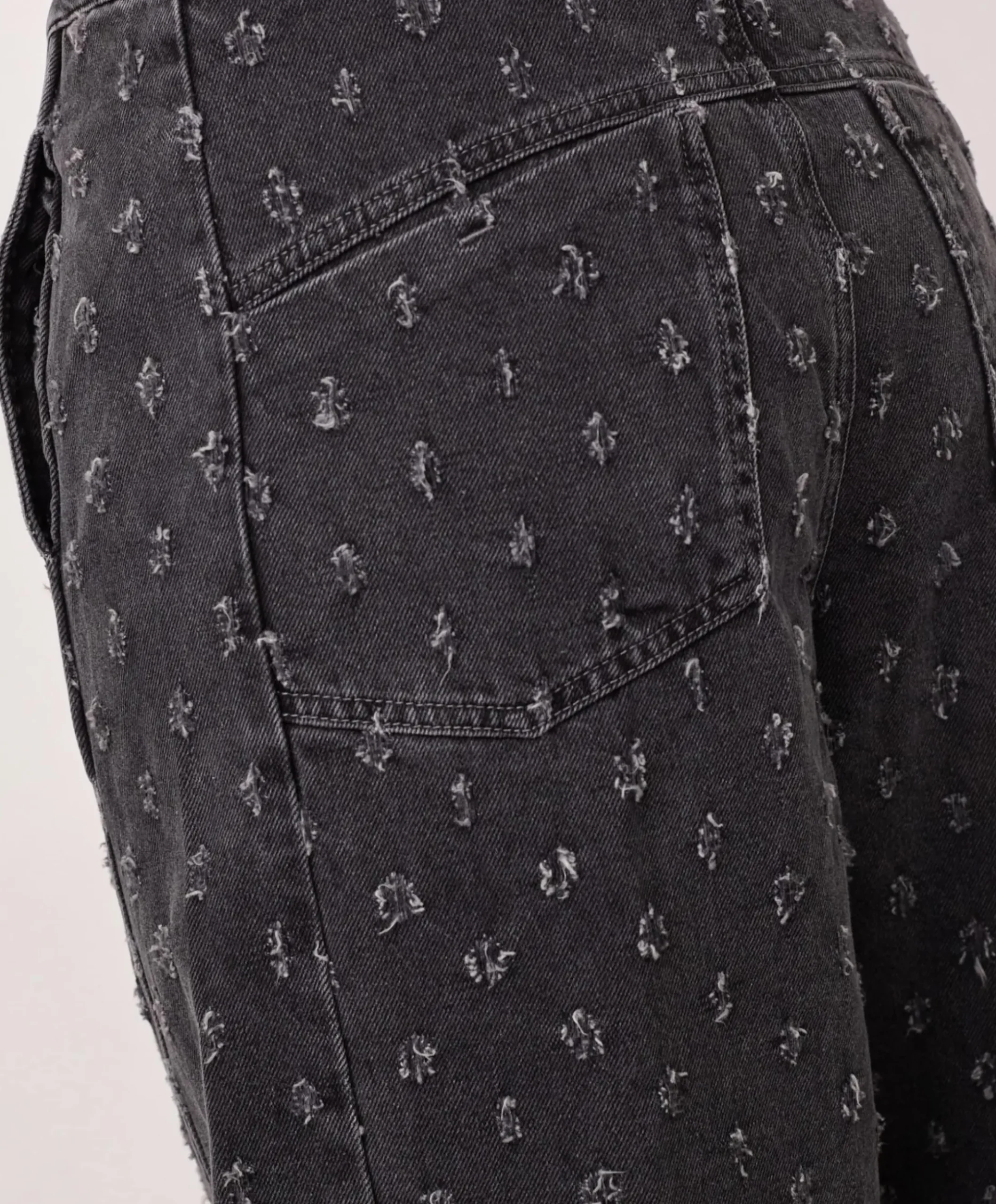 DerriCC Dot dames jeans grijs