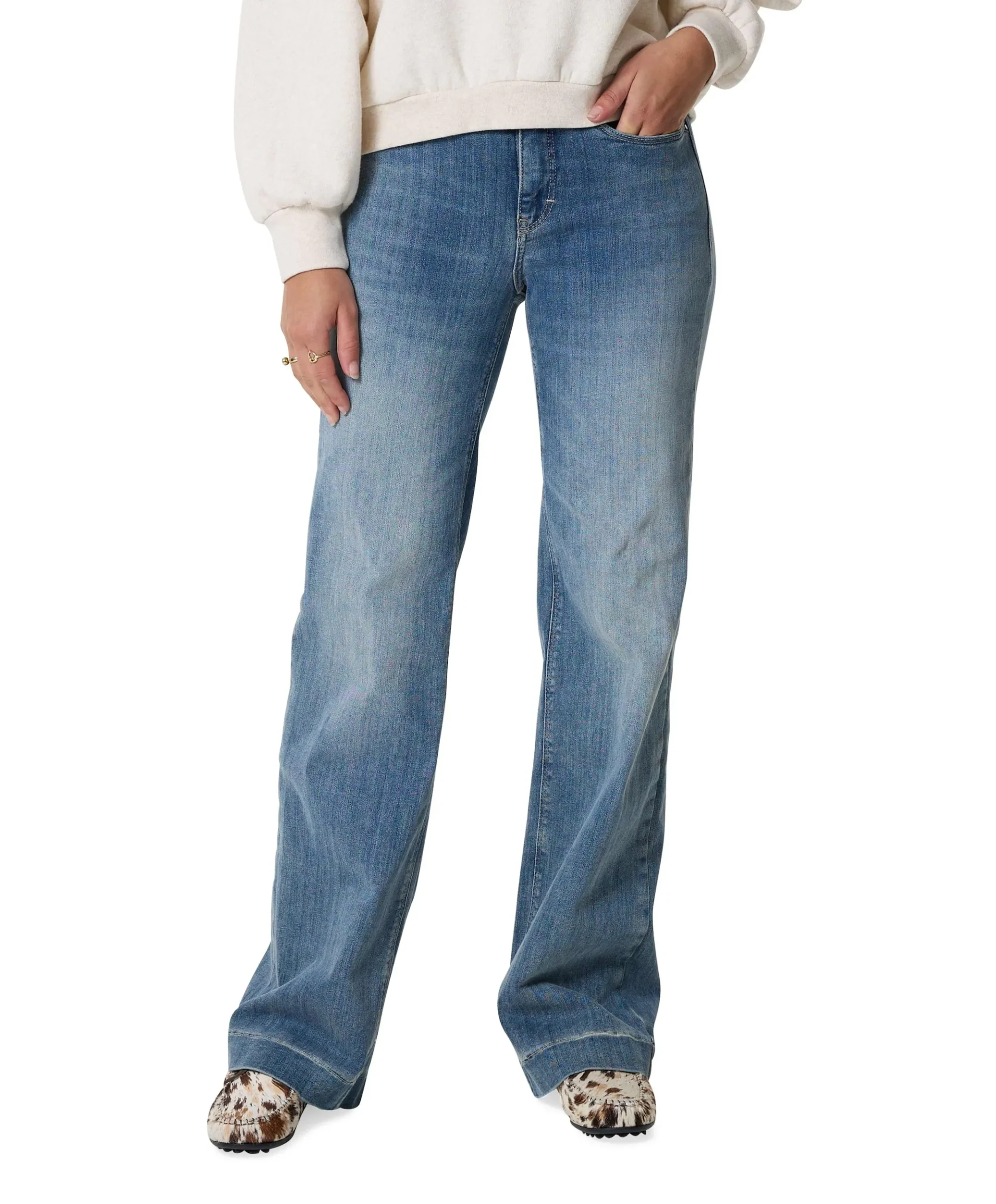 DREAM WIDE dames jeans blauw