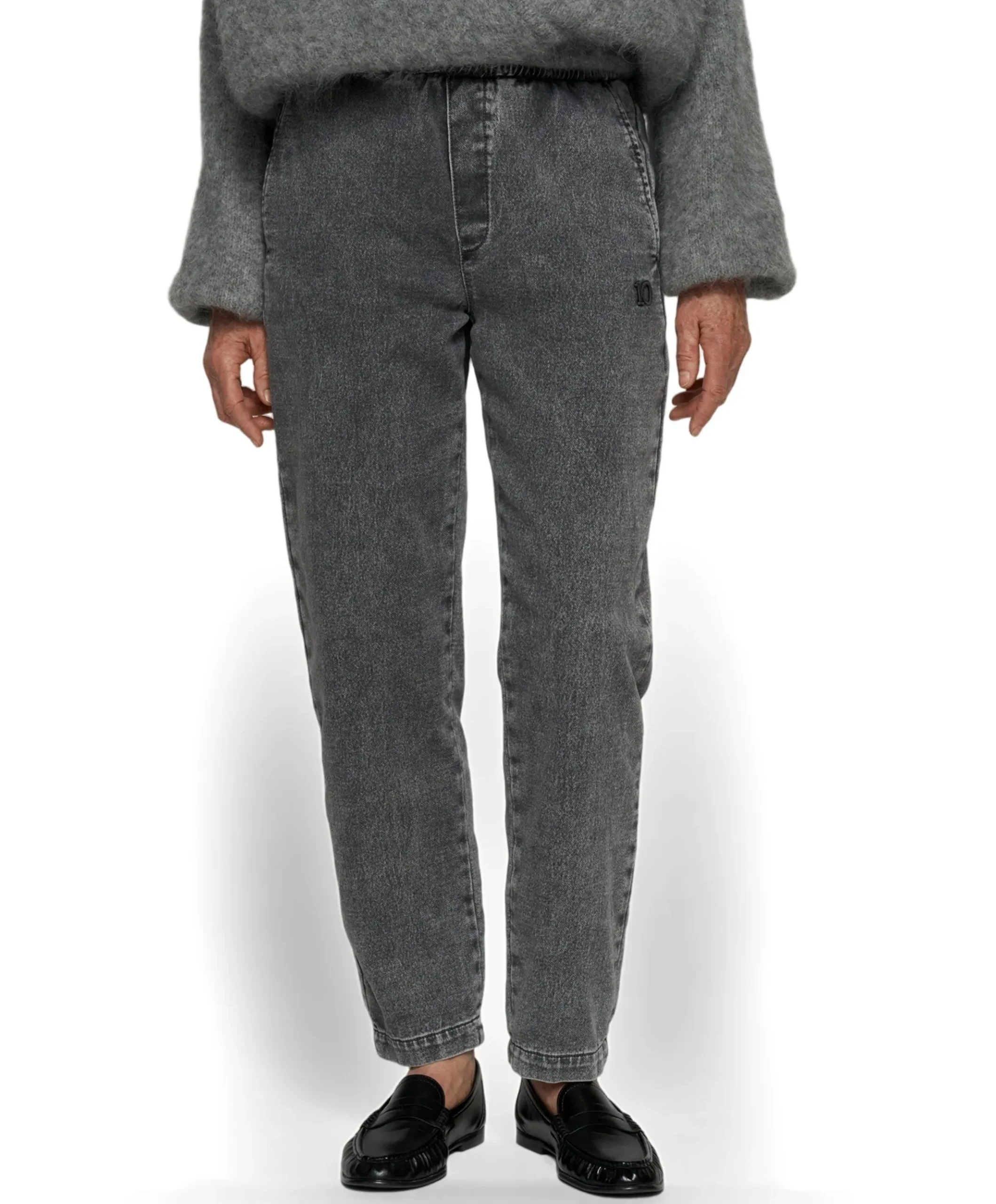 easy jog denim dames broek zwart