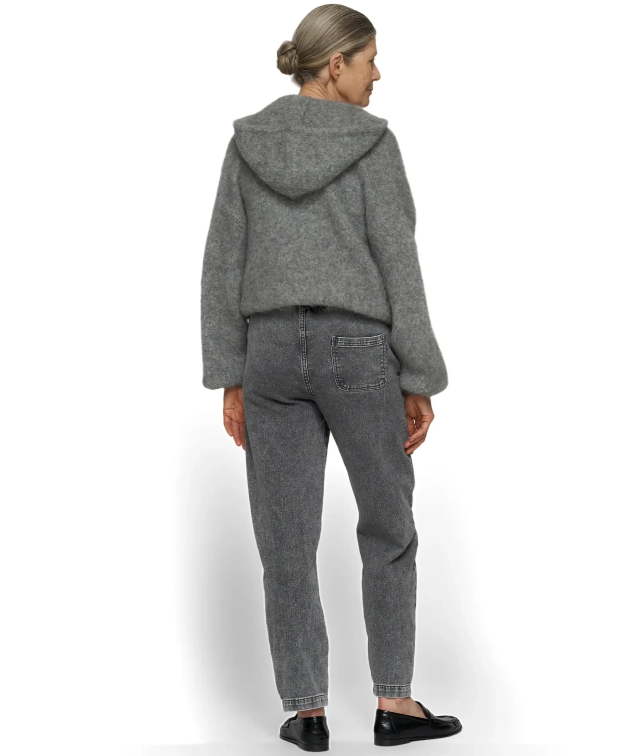 easy jog denim dames broek zwart