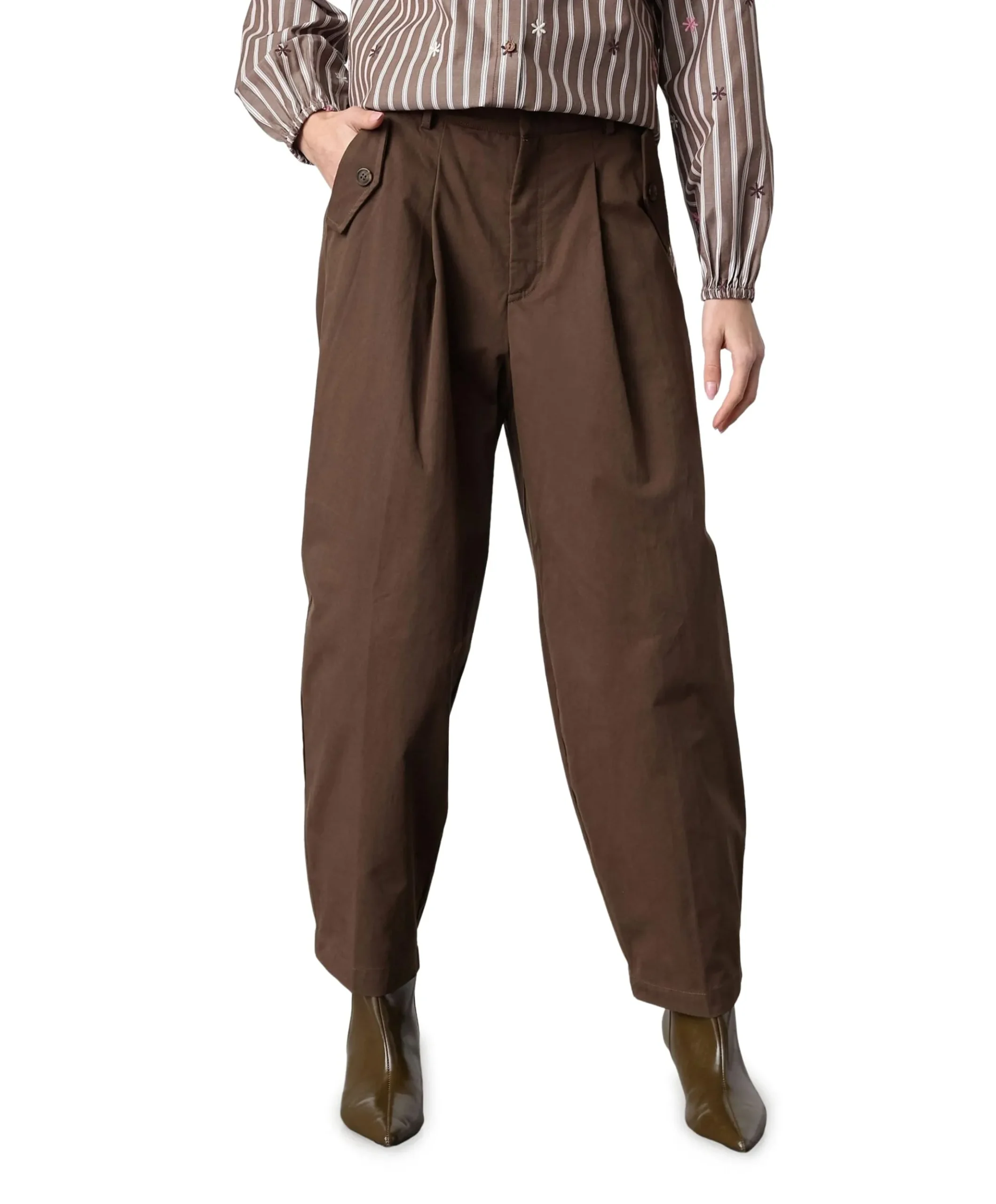 EDITH-PA dames broek bruin