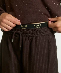 ESILA PINSTRIPE VIS 350 G meisjes pantalon bruin
