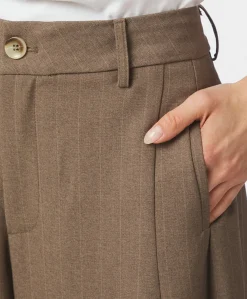 Essiall Pinstripe dames broek beige