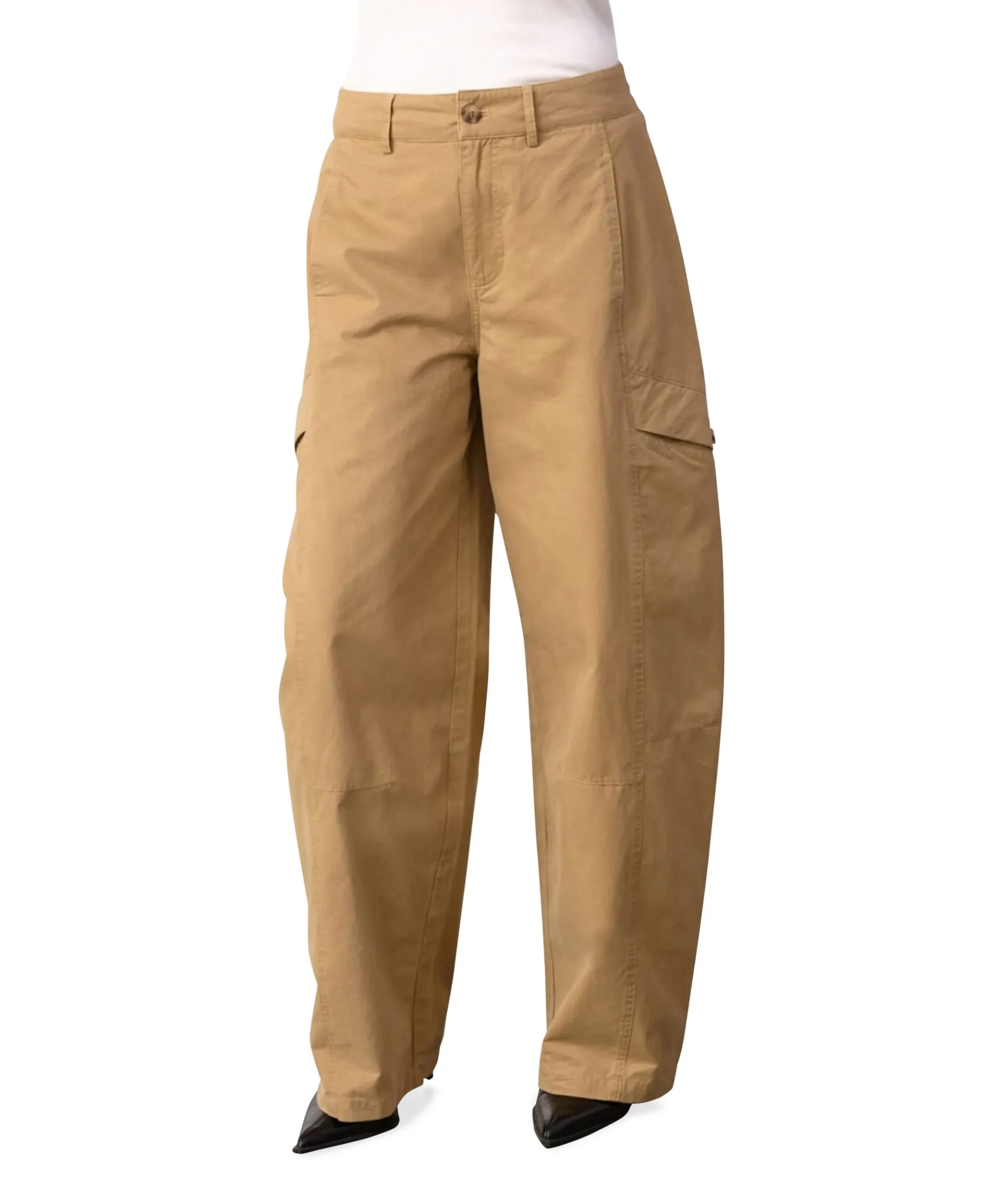 EvelynCC Barrel dames broek beige