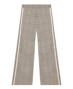 Extra Wide Check meisjes broek bruin