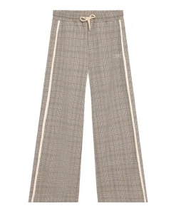 Extra Wide Check meisjes broek bruin