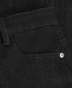 Extra Wide Fit Glitter meisjes jeans zwart