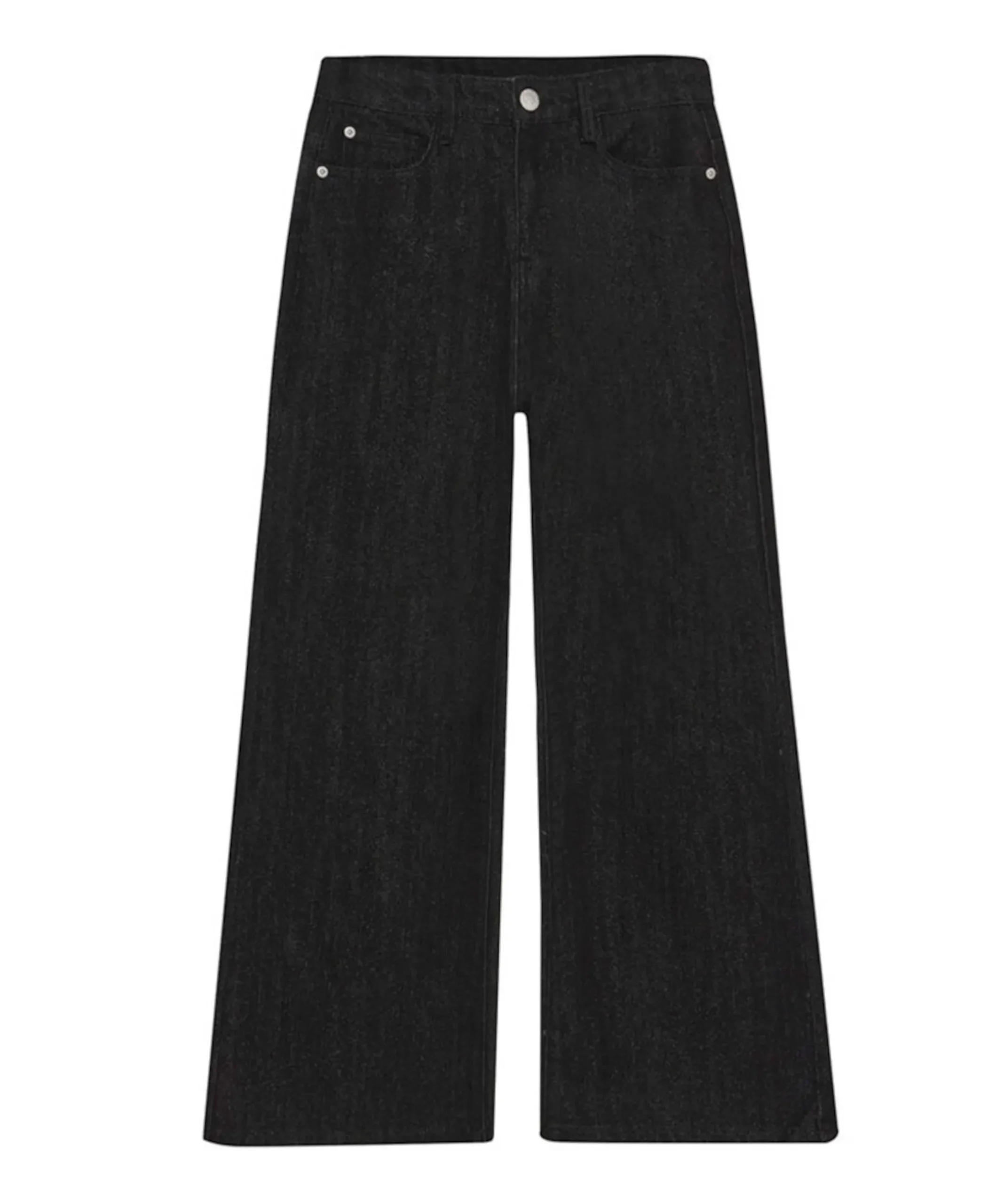Extra Wide Fit Glitter meisjes jeans zwart