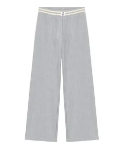 Extra Wide Pinstripe meisjes broek grijs