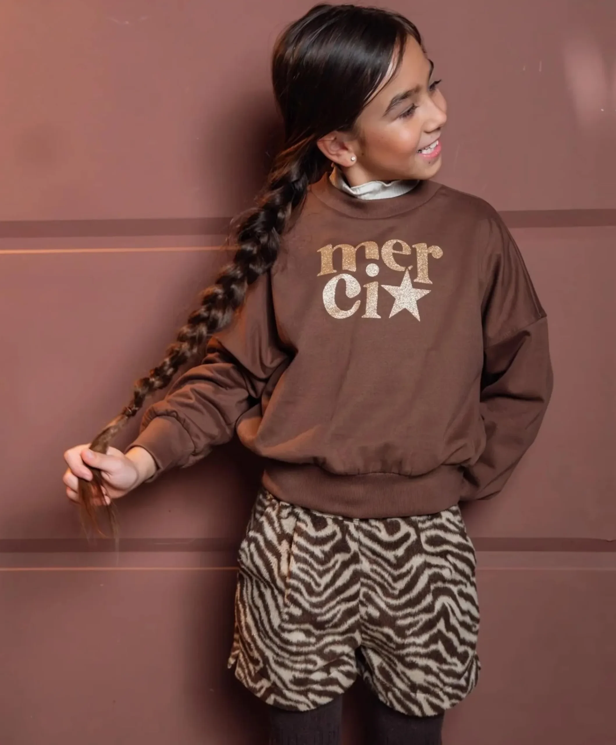 Febe meisjes korte broek bruin