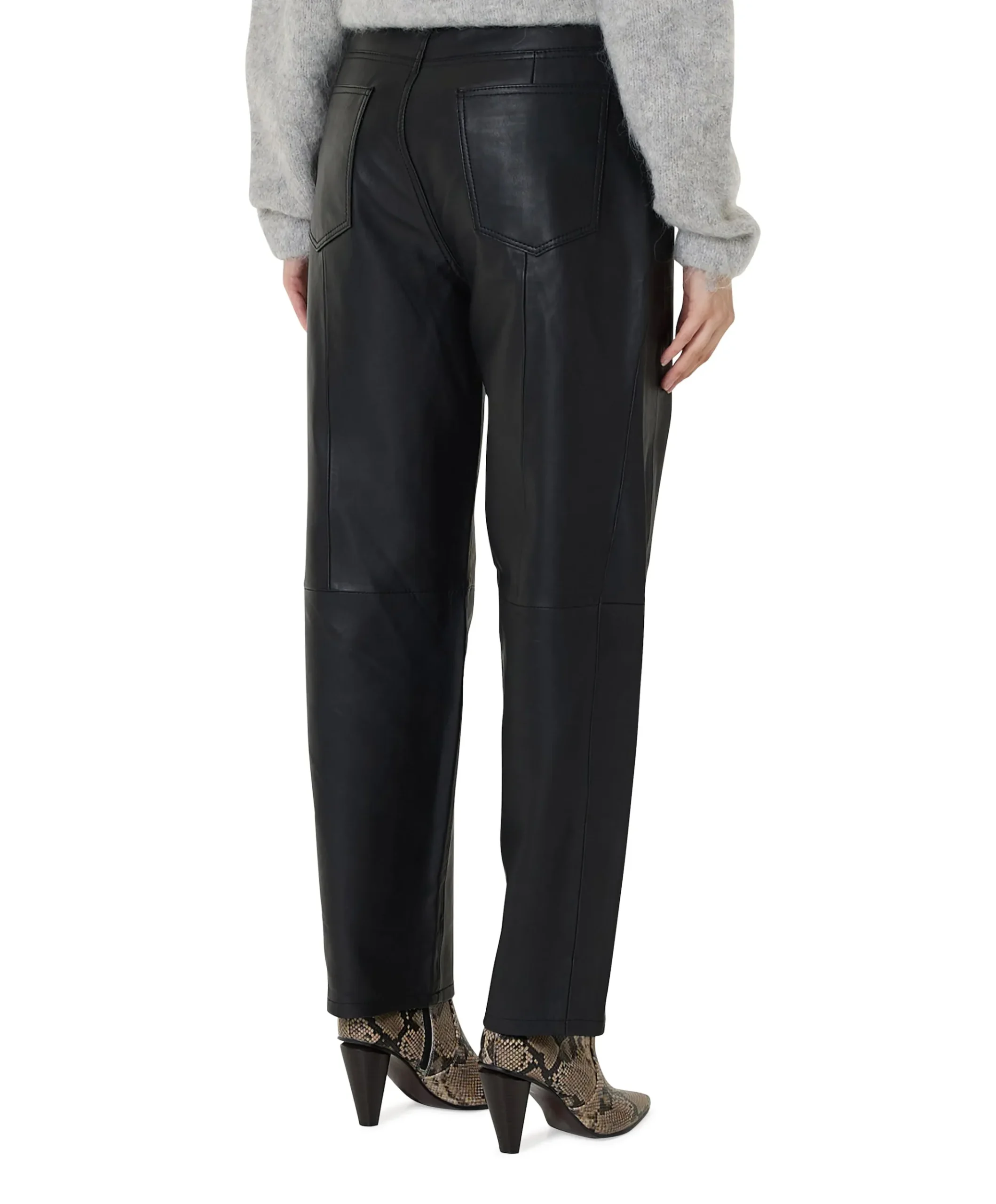 Fenne Leather dames broek zwart