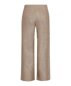 Fenya metallic straight leg meisjes broek goud