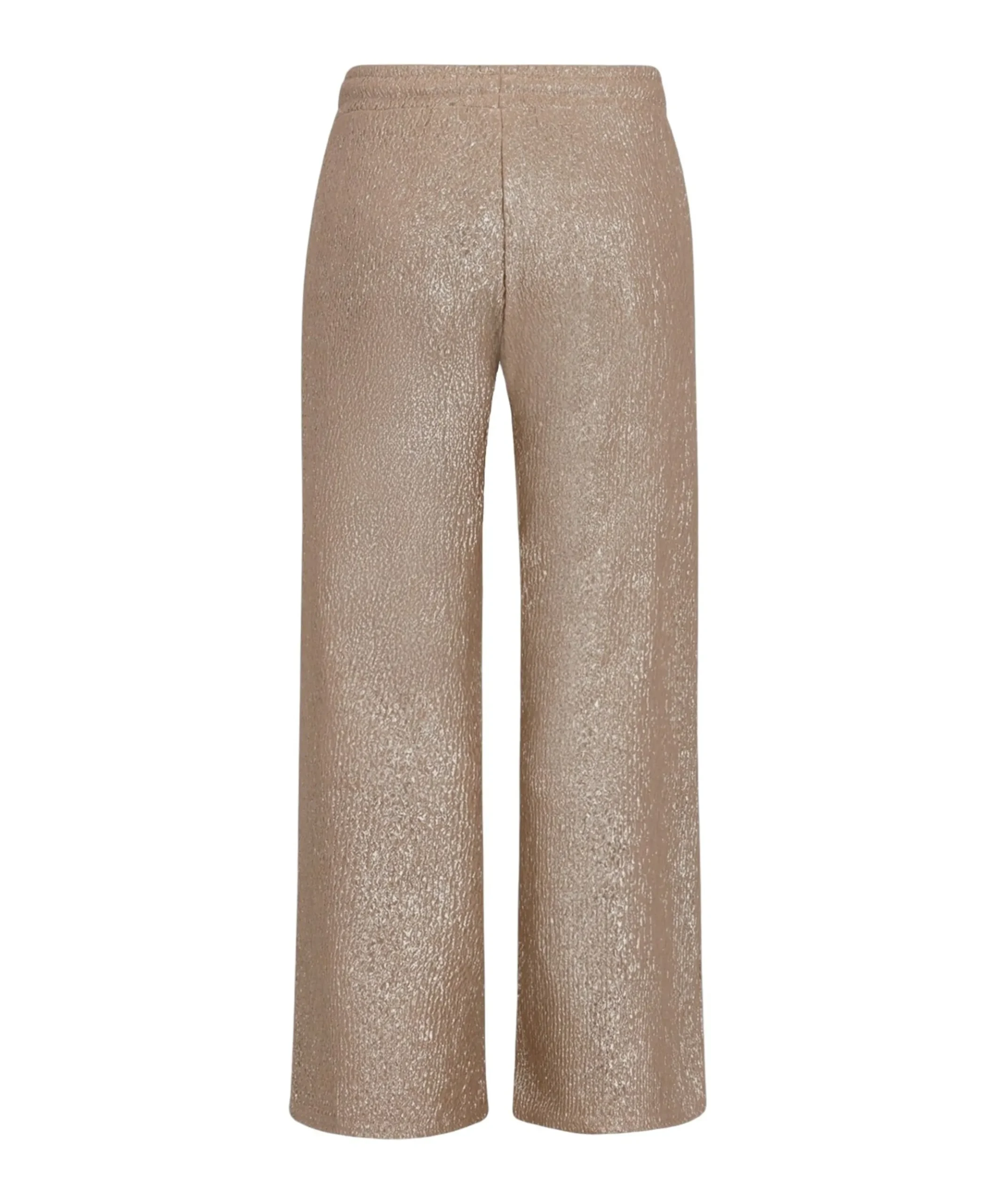 Fenya metallic straight leg meisjes broek goud