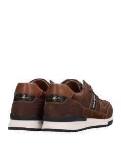 Filmon leather heren sneakers bruin