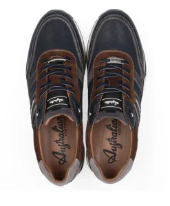 Filmon leather heren sneakers blauw
