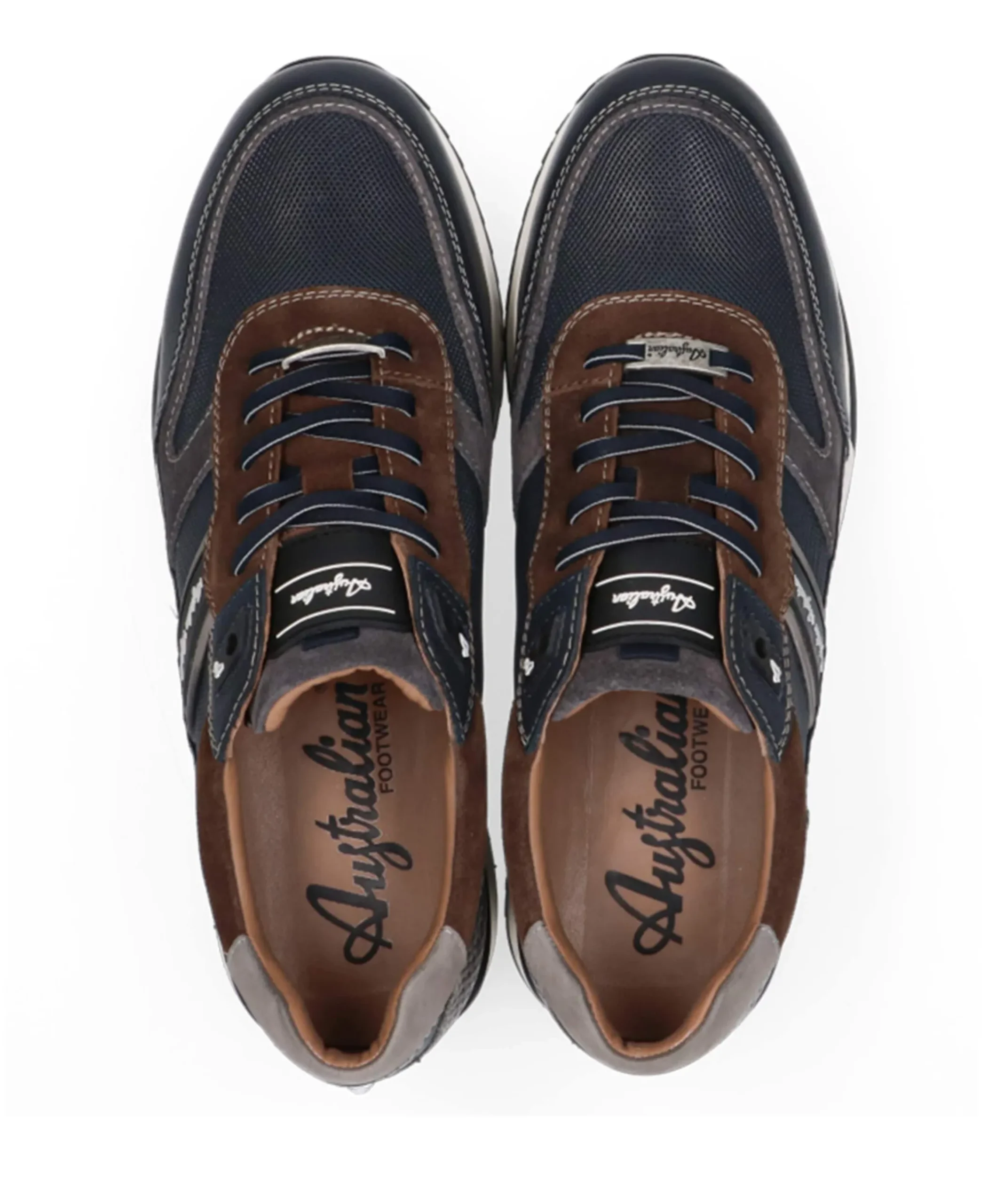 Filmon leather heren sneakers blauw