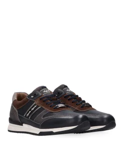 Filmon leather heren sneakers blauw