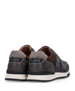 Filmon leather heren sneakers blauw