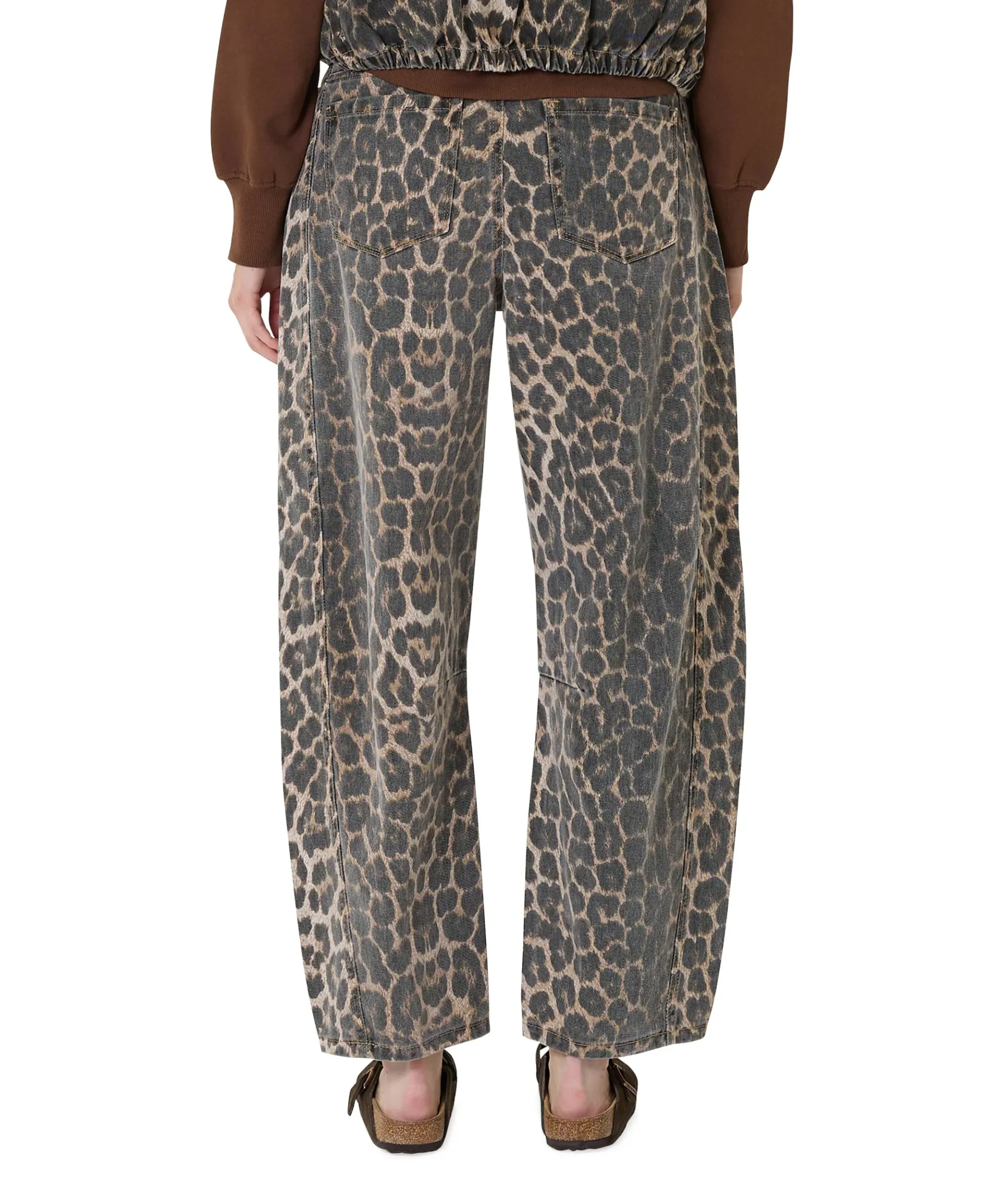 FIORA-BARREL1 dames broek bruin