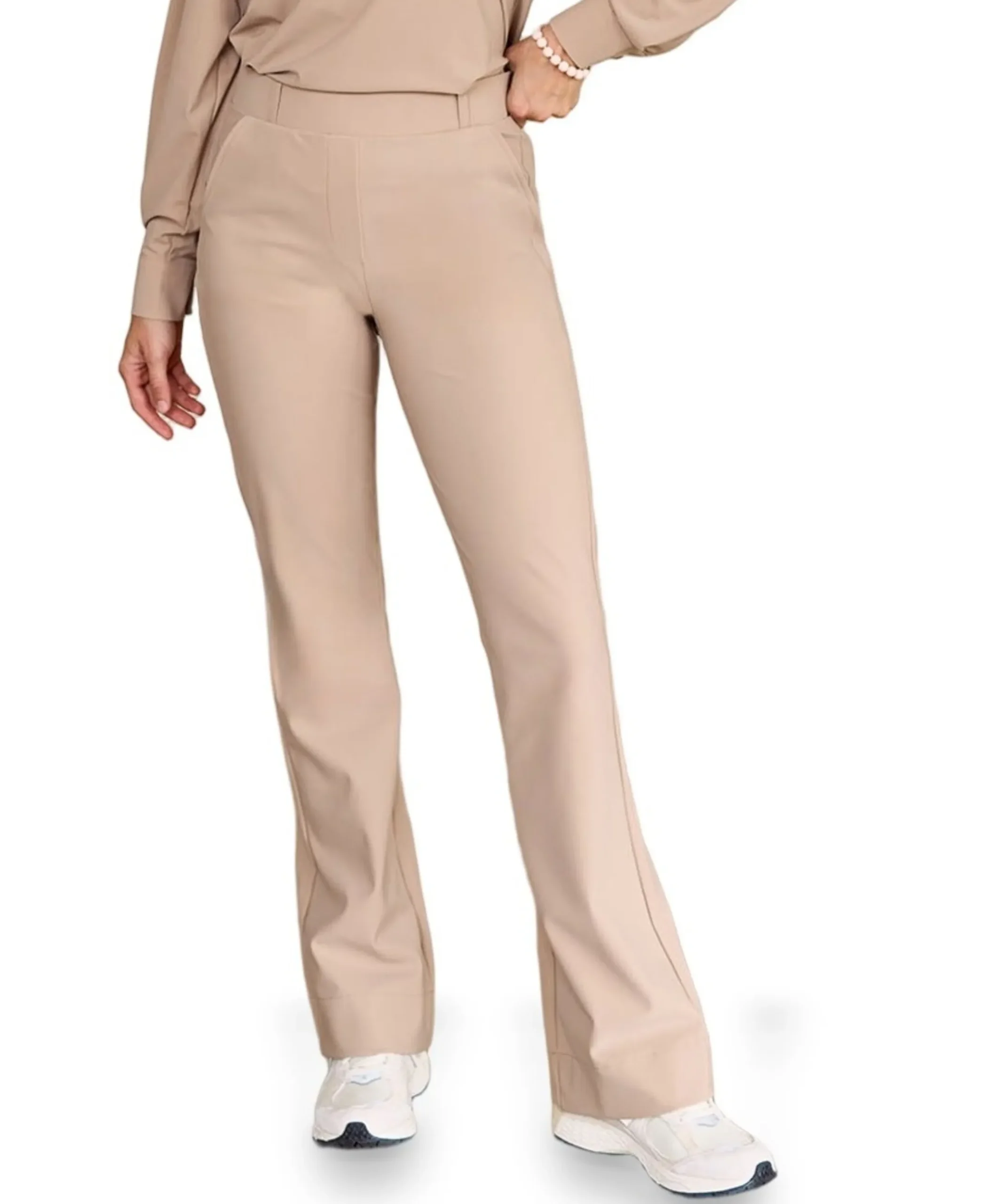 Flair bonded broek beige