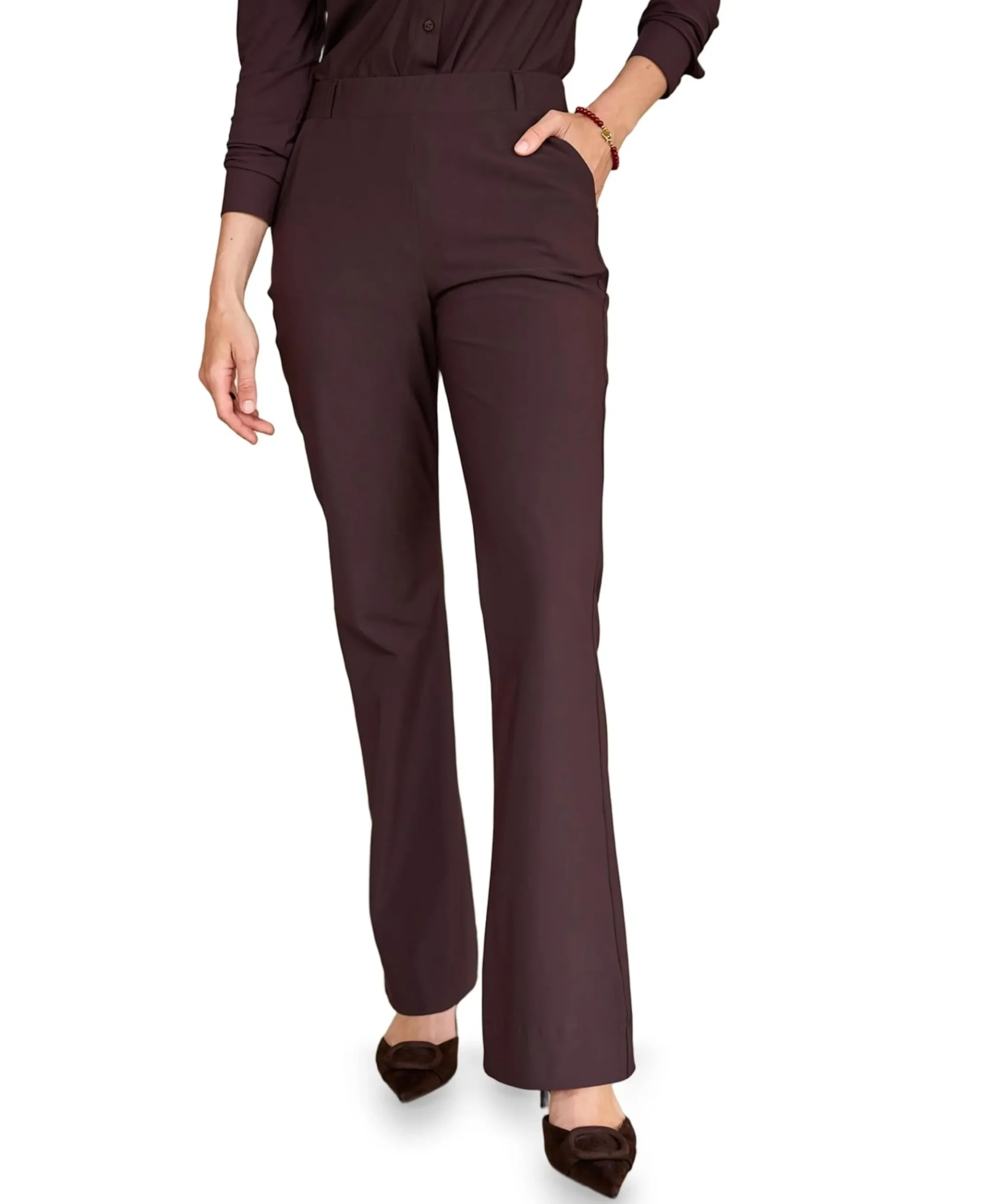 Flair bonded trousers dames broek bruin