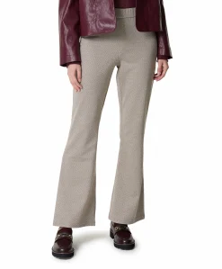 Flaired dames broek beige