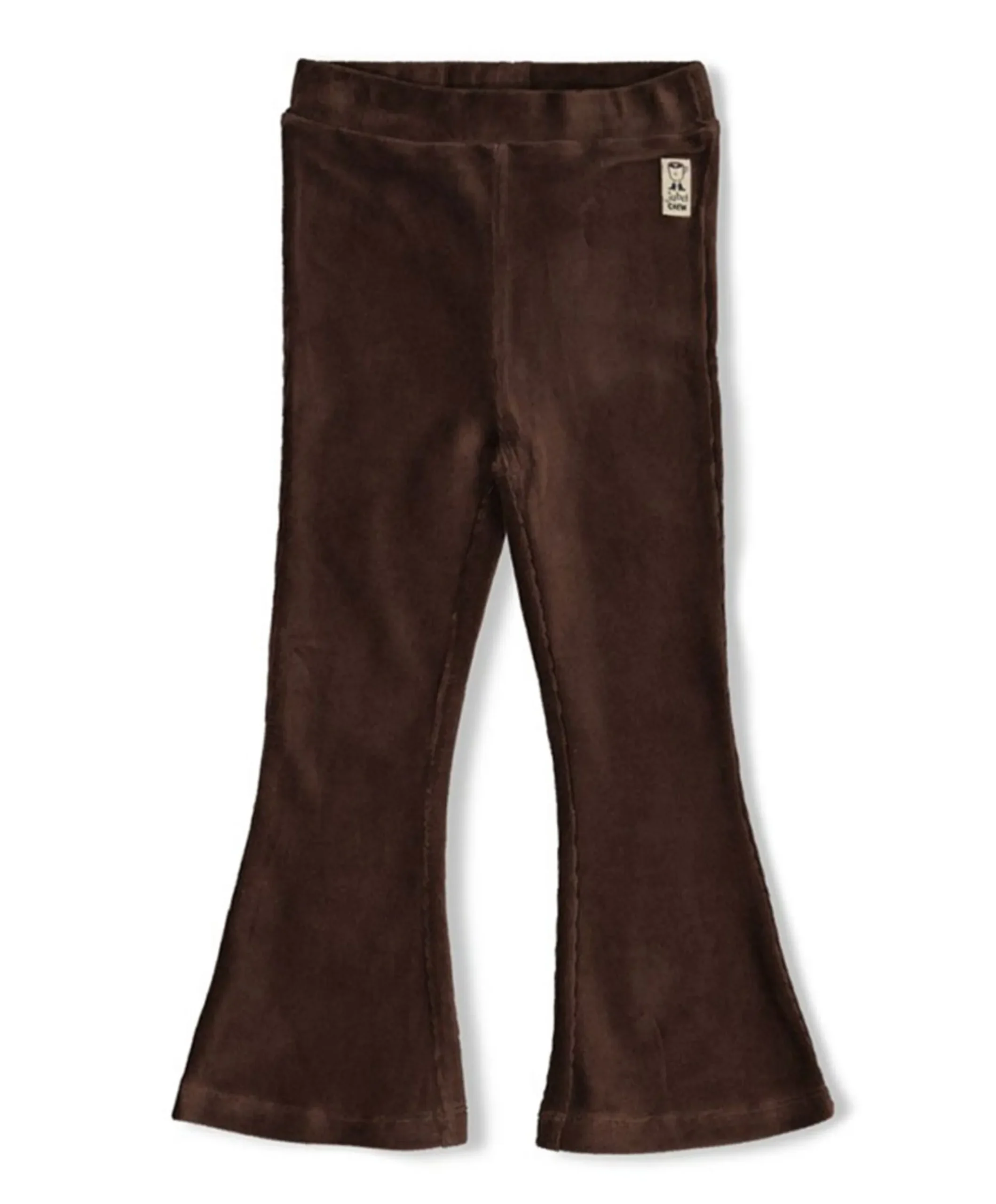 Flared broek velours rib - City Chic meisjes broek bruin