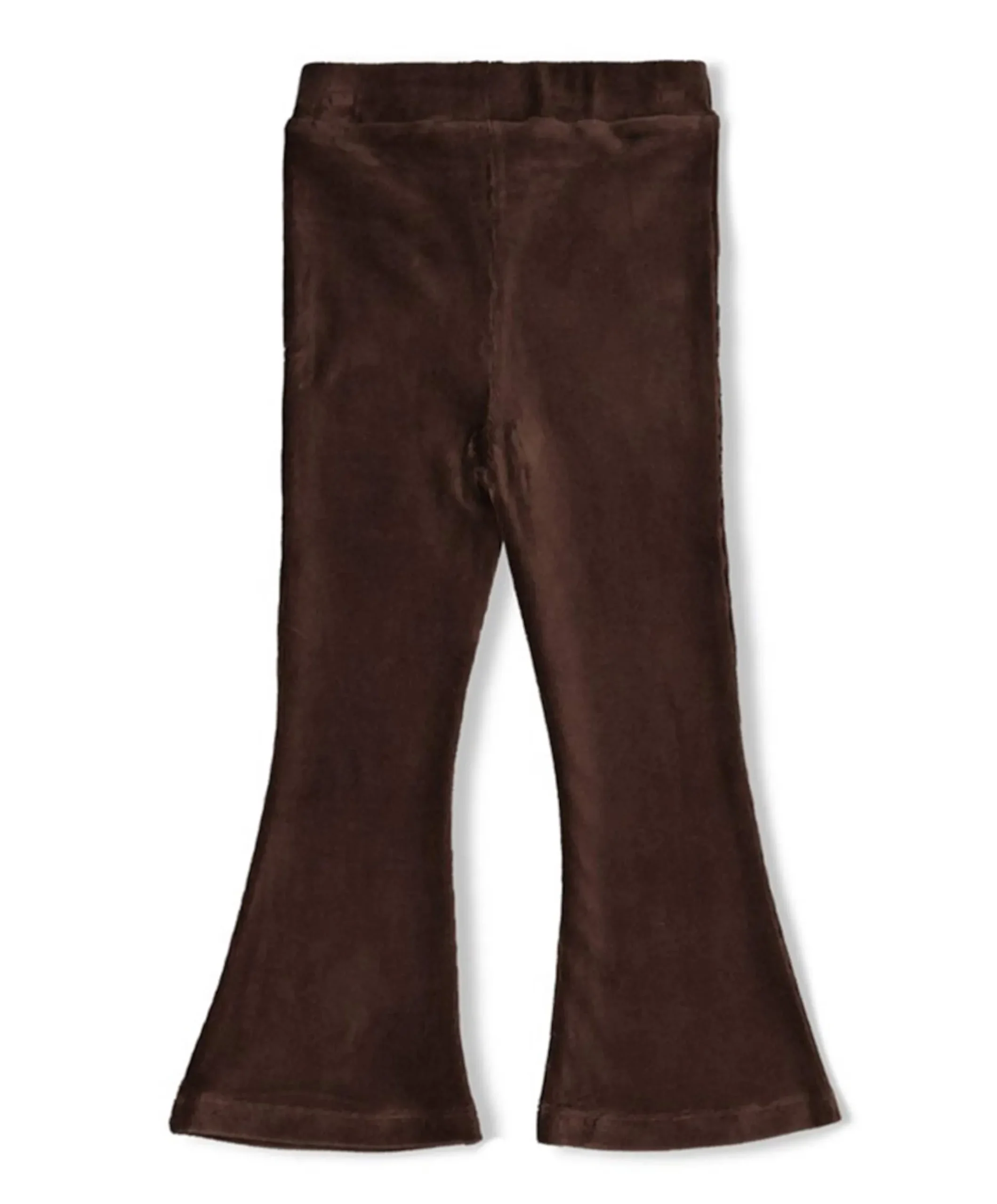 Flared broek velours rib - City Chic meisjes broek bruin