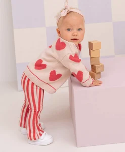 Flared meisjes broek roze