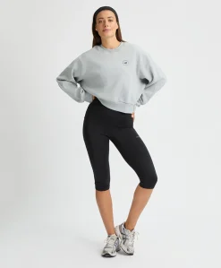 Flattering High Waist Capri tights zwart