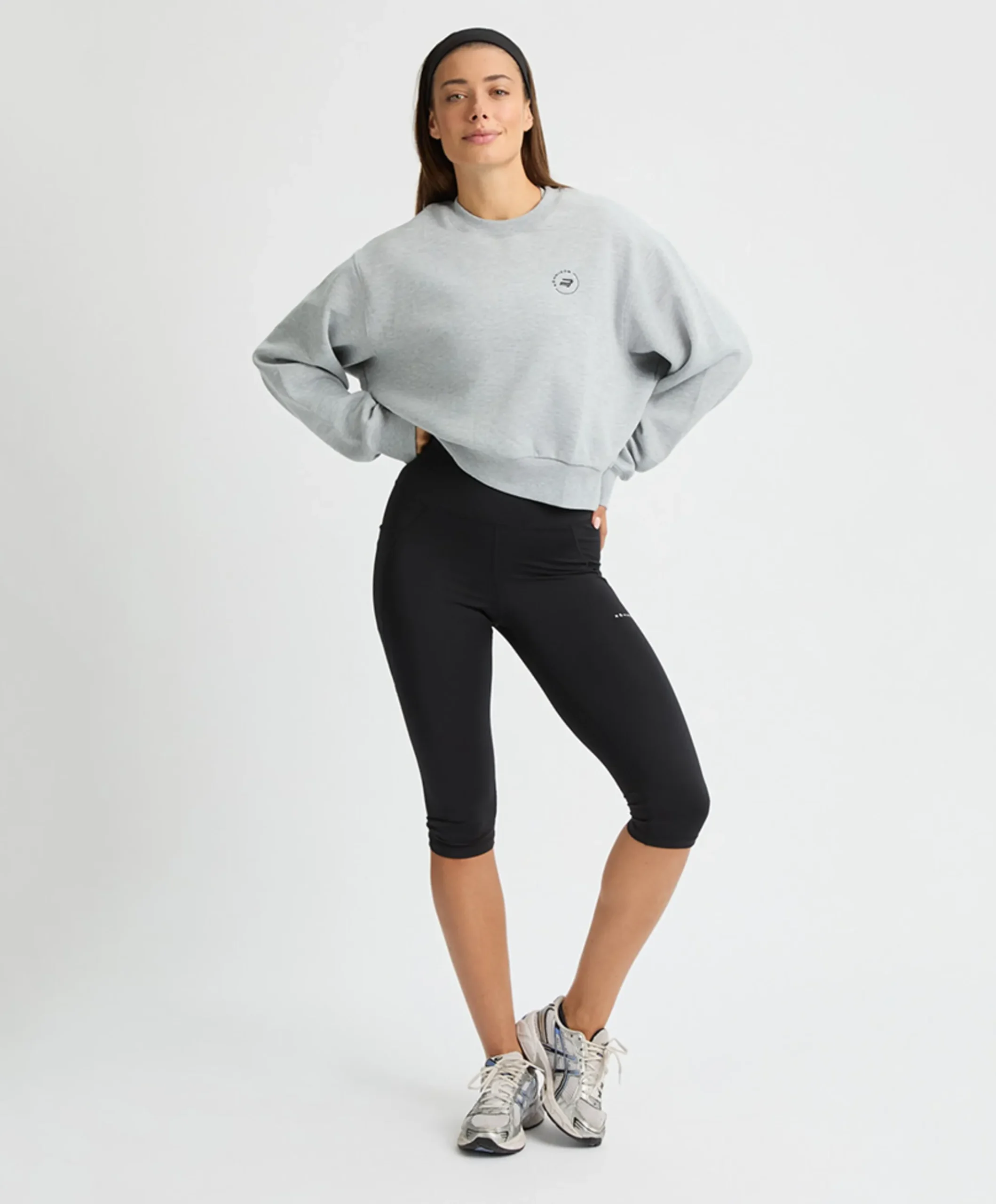 Flattering High Waist Capri tights zwart