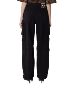 Franca Balloon Cargo dames jeans zwart