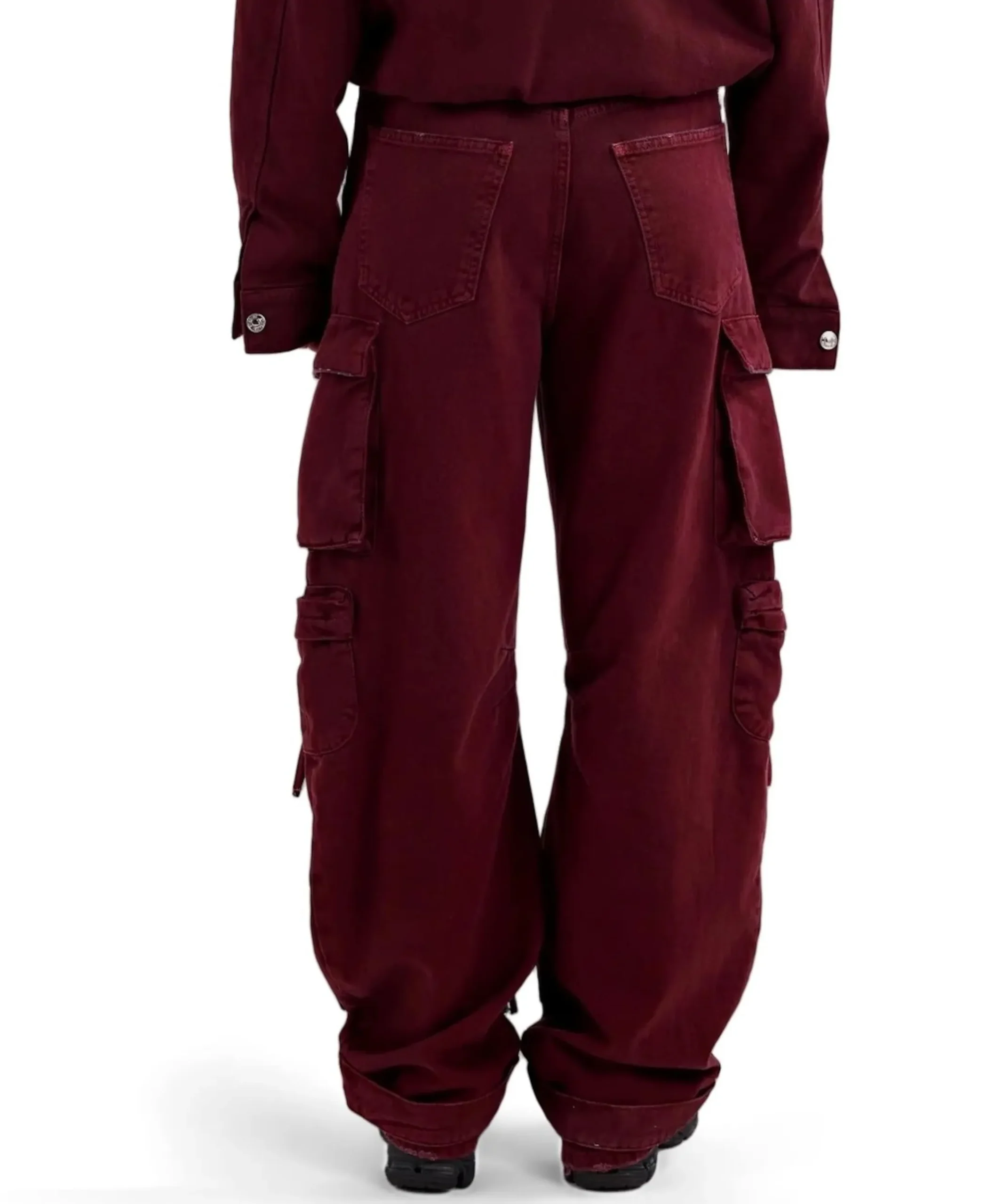 Franca Balloon Cargo dames jeans rood