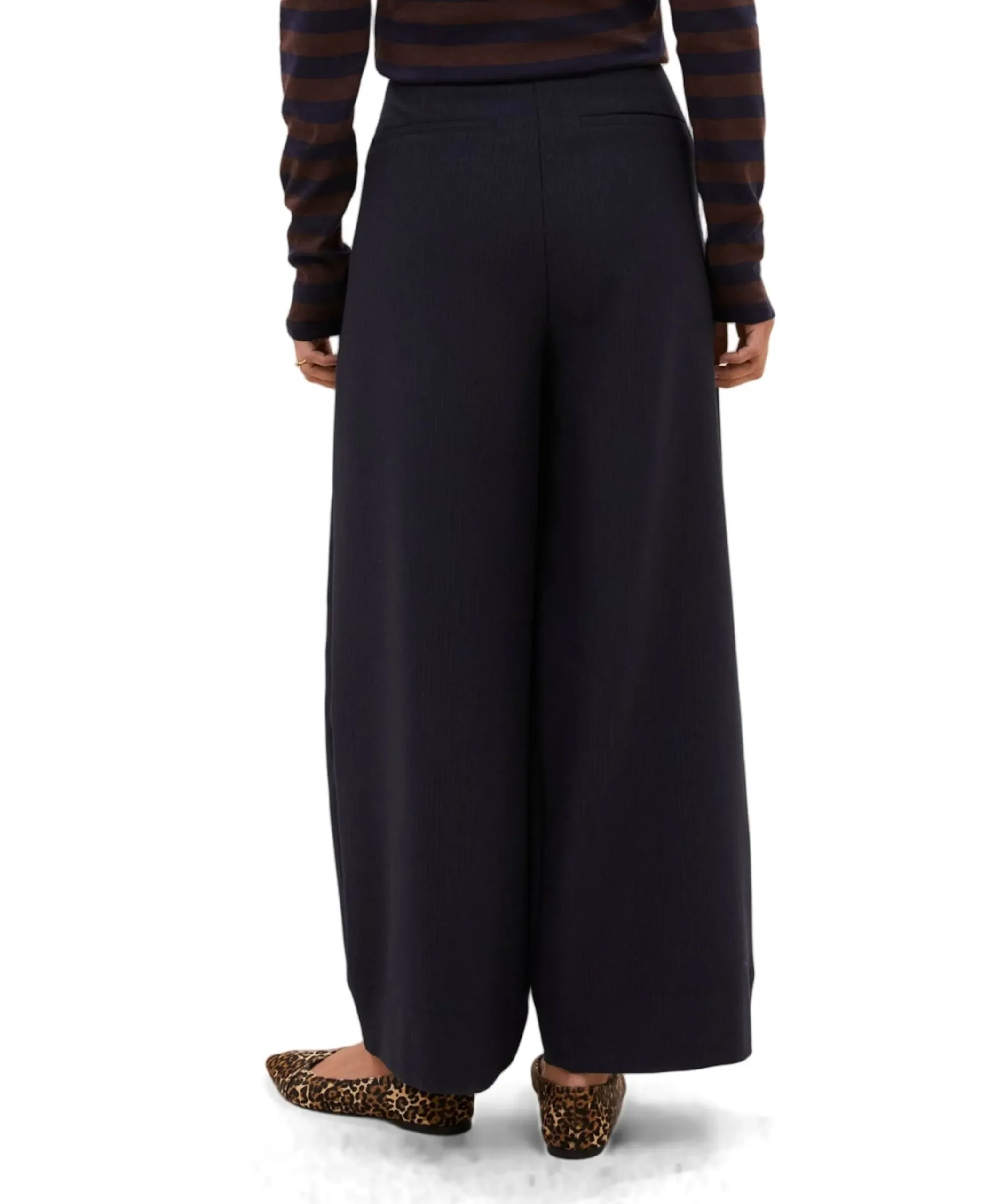 frida copper stripe dames broek blauw