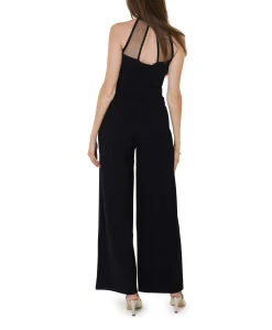 Halterneck dames jumpsuit zwart