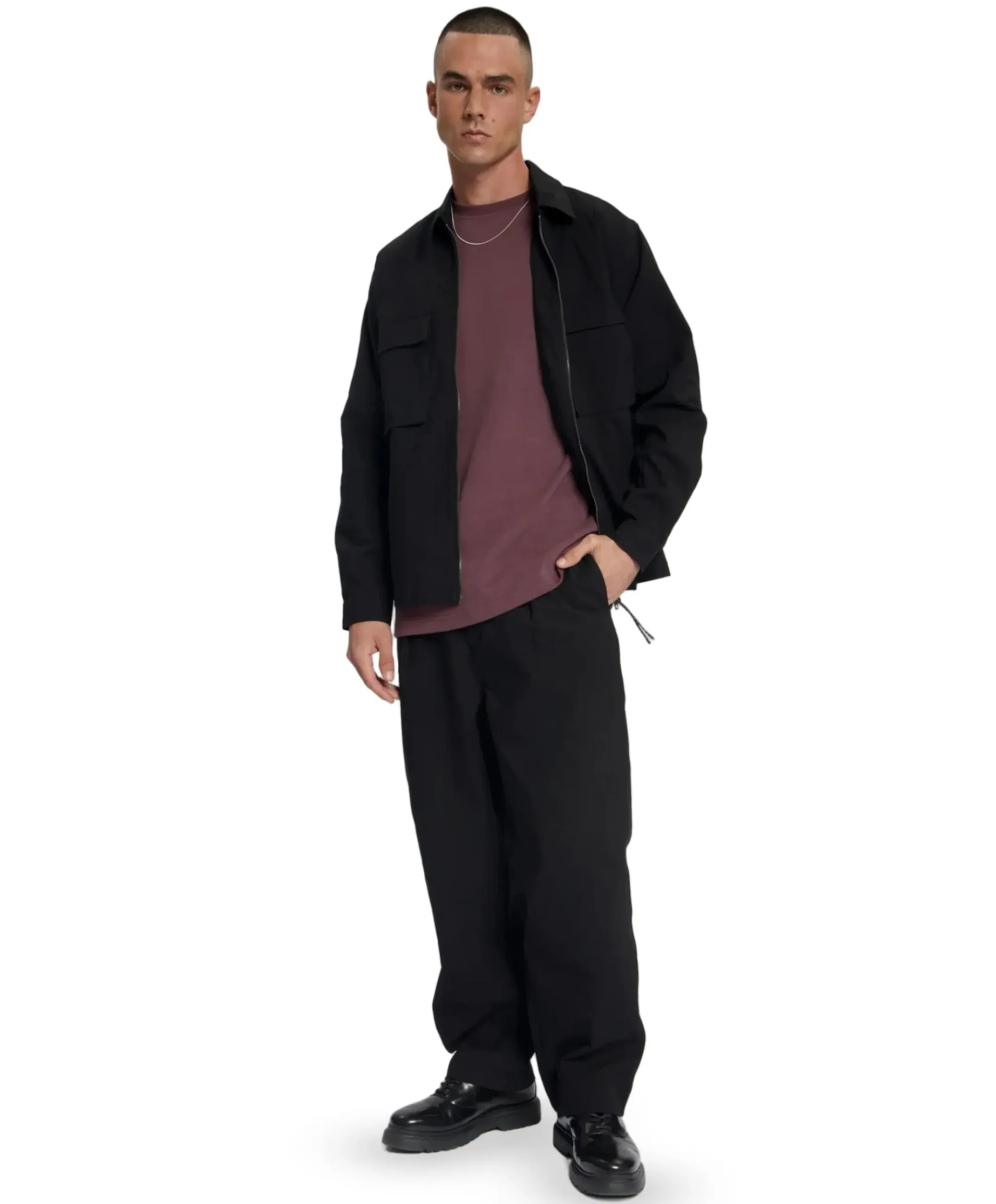 HARBOR RIPSTOP CRINKLE COTTON CHINO heren broek zwart