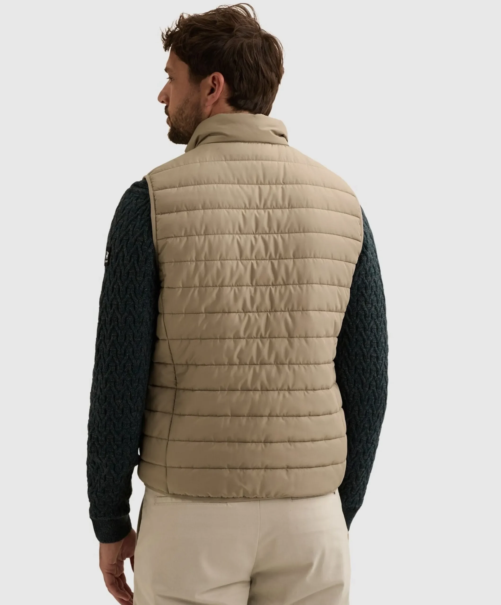 Heren bodywarmer beige