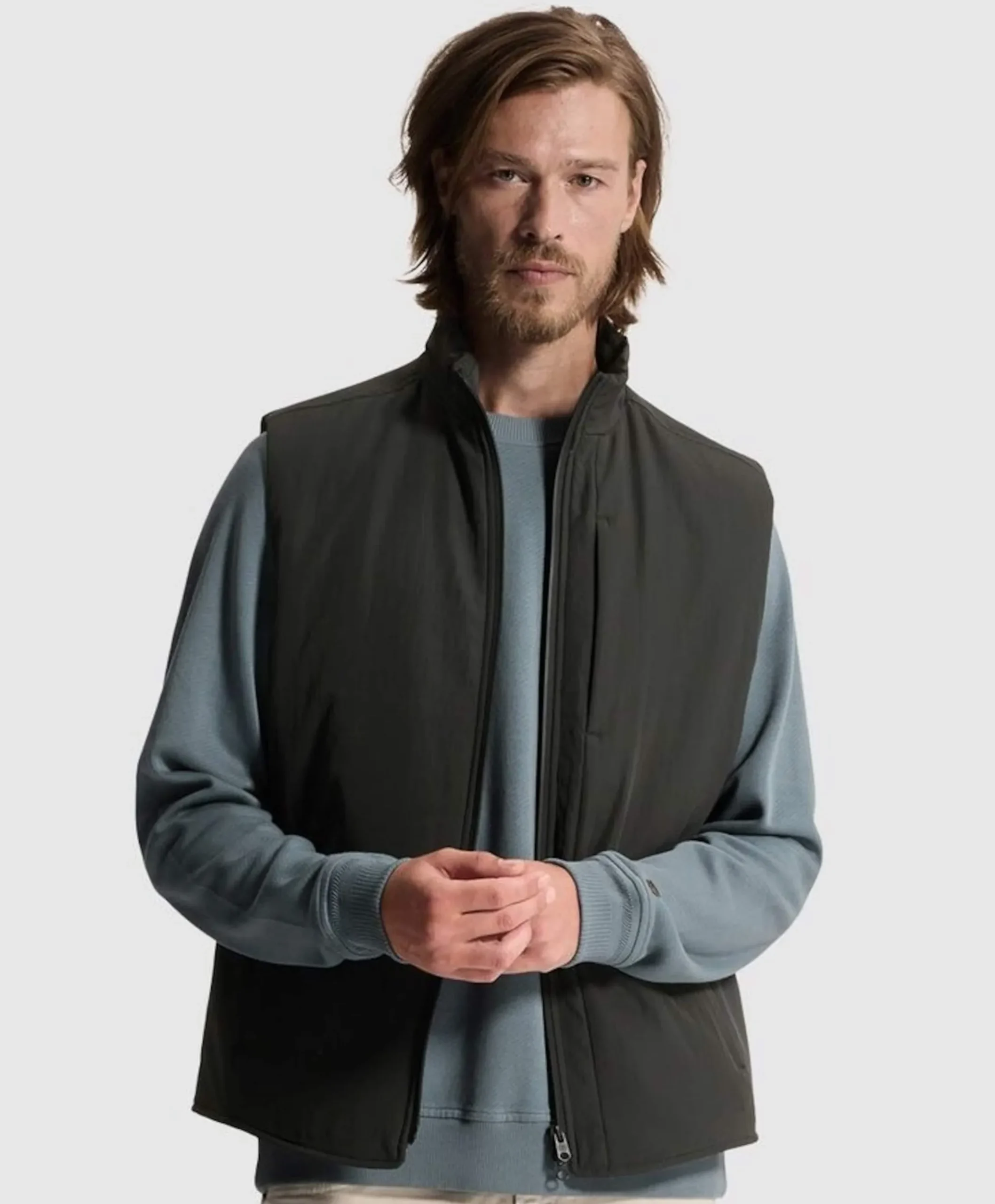 Heren bodywarmer grijs