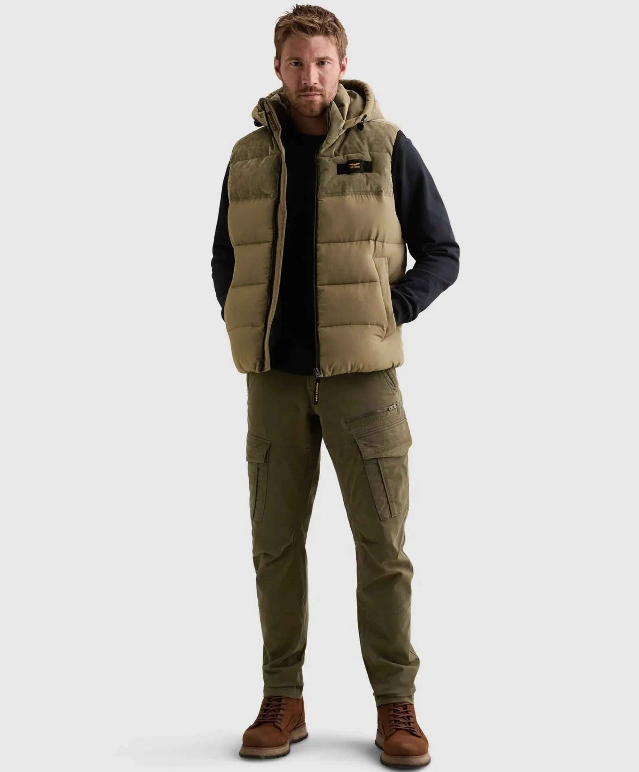 Heren bodywarmer groen