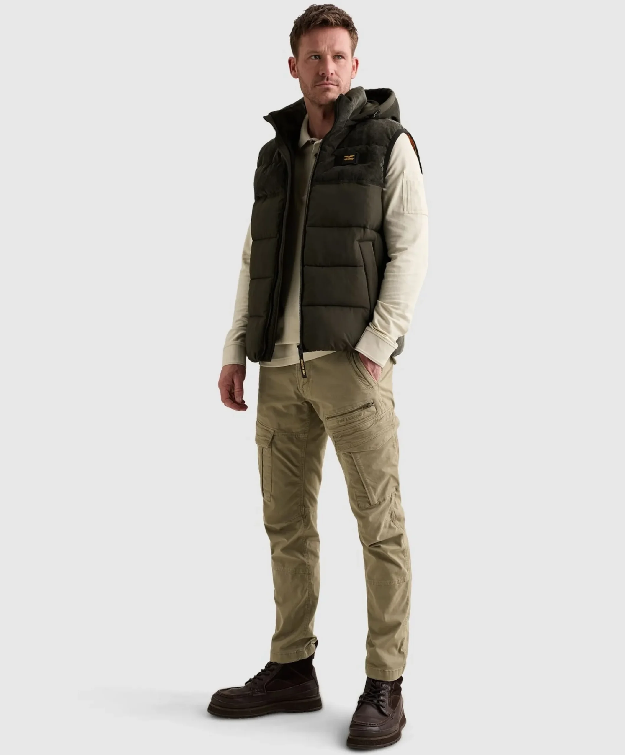 Heren bodywarmer groen