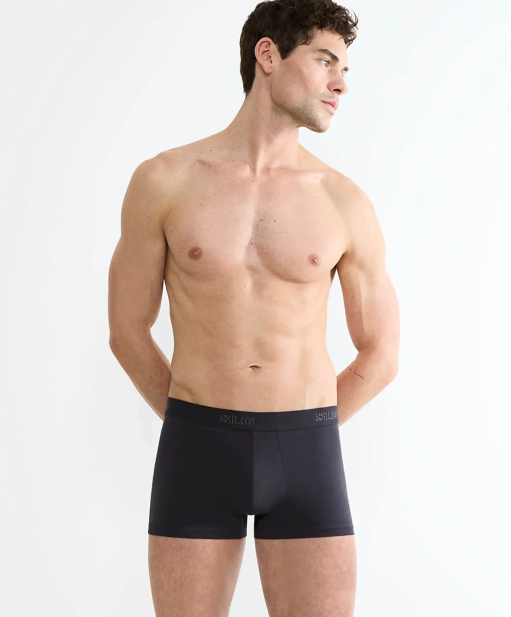 Heren boxershort grijs