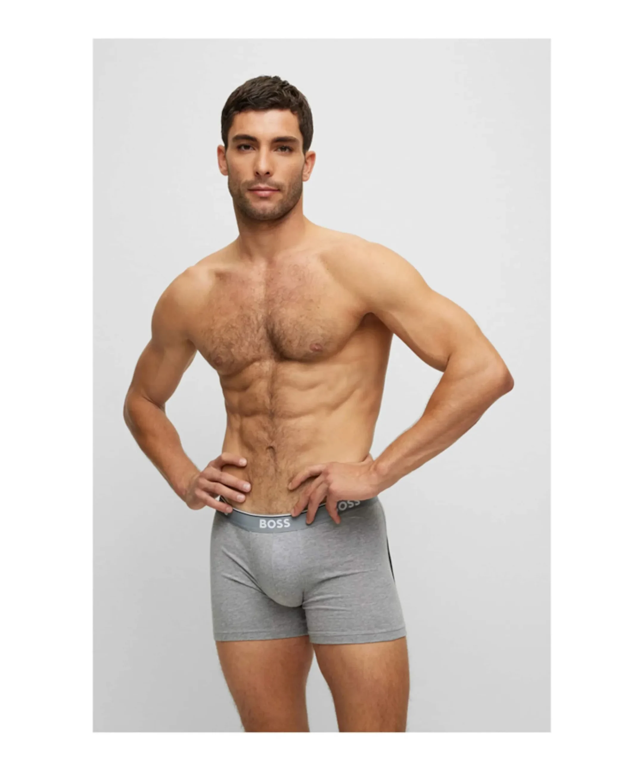 Heren boxershort grijs