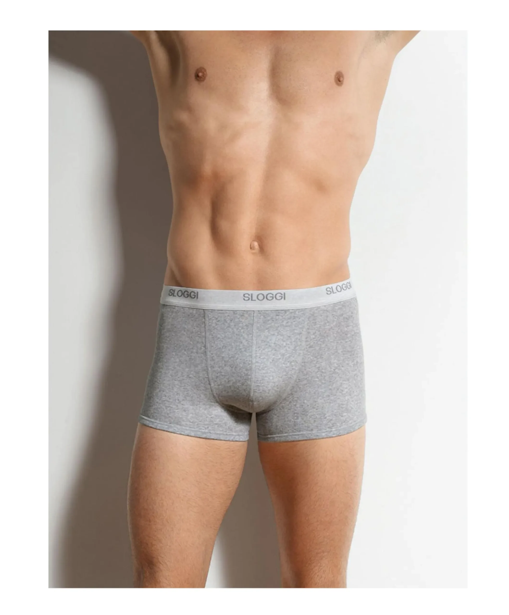Heren boxershort grijs