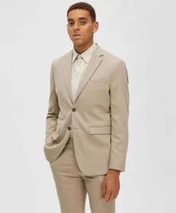 Heren colbert beige