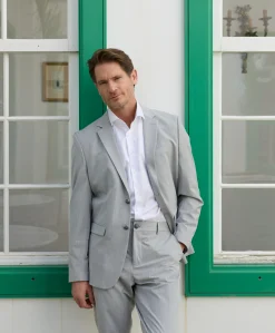 Heren colbert grijs