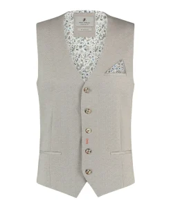 Heren gilet beige
