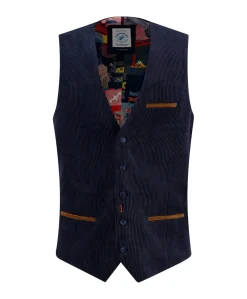Heren gilet blauw