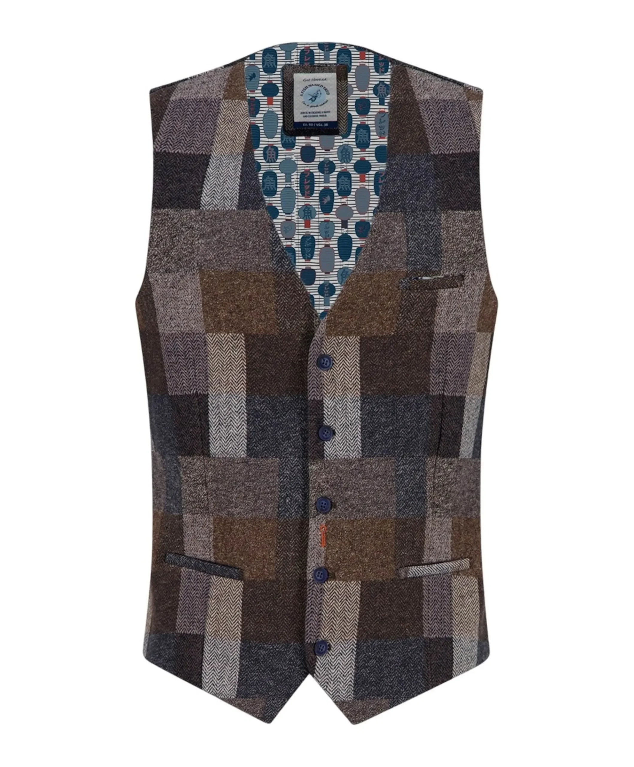 Heren gilet blauw