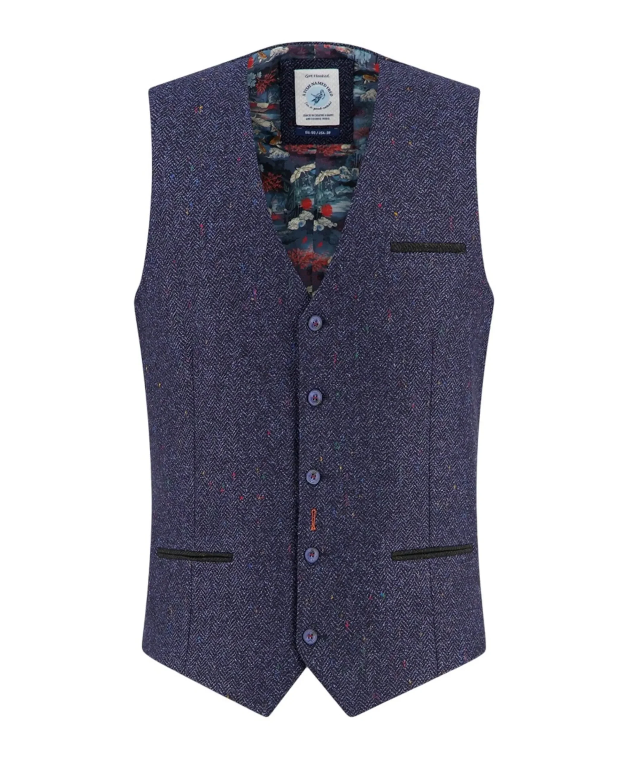 Heren gilet blauw